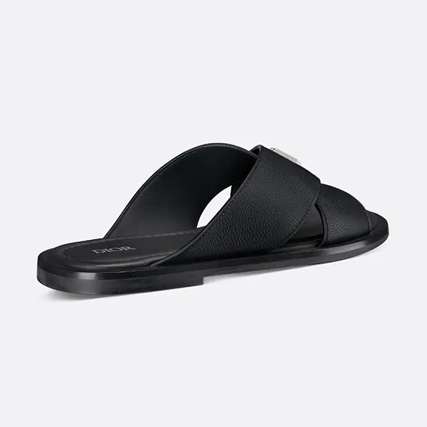 Dép Nam Dior Alias Sandal Black Grained Calfskin 3SA125YJK-H900 Màu Đen Size 40 - Dép - Vua Hàng Hiệu