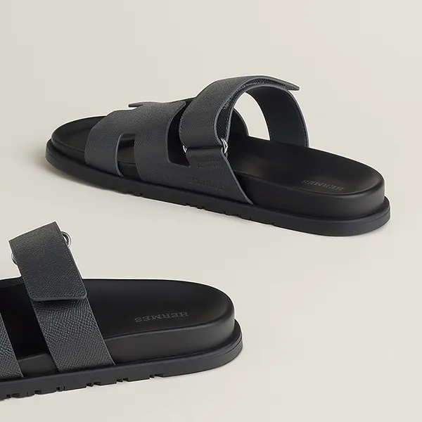 Dép Nam Hermès Chypre Sandal Gris Orage H222857ZH6I410 Màu Xám Size 39 - Dép - Vua Hàng Hiệu