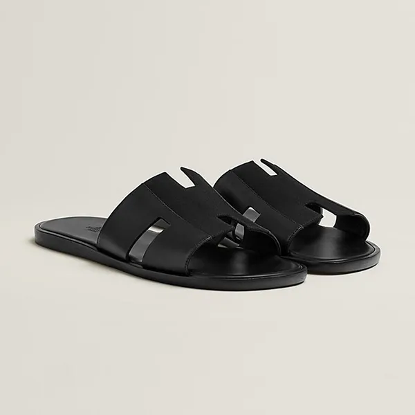 Dép Nam Hermès Izmir Sandal Noir H222845ZH01395 Màu Đen Size 42