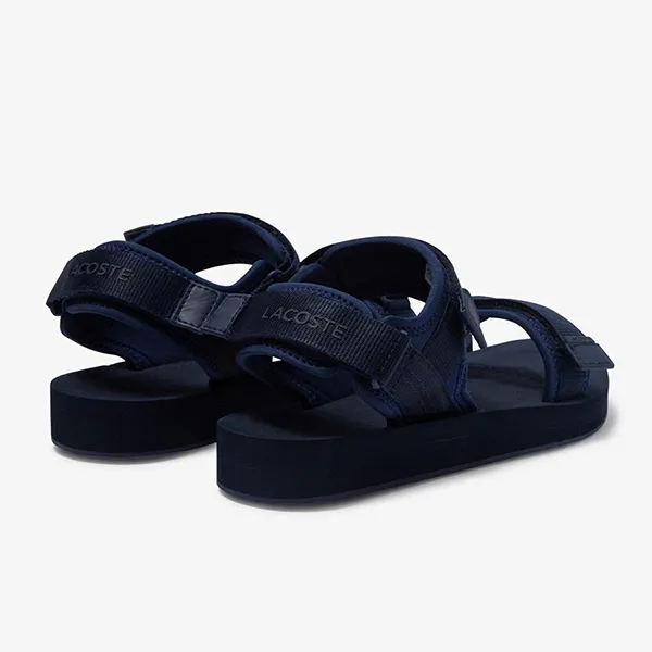 Dép Nam Lacoste Men's Suruga Textile Sandals 739CMA0038 95K Màu Xanh Navy Size 39.5 - Dép - Vua Hàng Hiệu