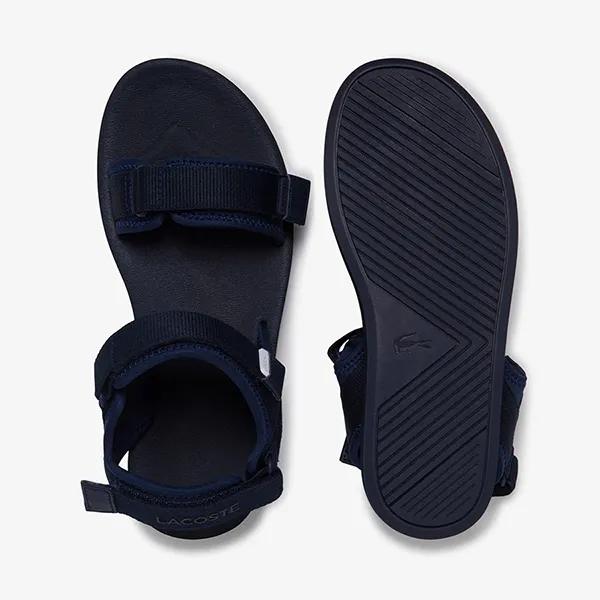 Dép Nam Lacoste Men's Suruga Textile Sandals 739CMA0038 95K Màu Xanh Navy Size 39.5 - Dép - Vua Hàng Hiệu