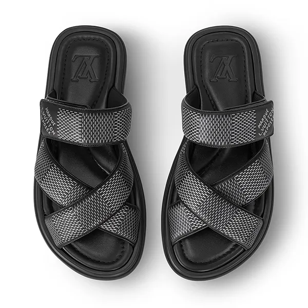 Dép Nam Louis Vuitton LV Venice Mule Black 1ACRJ1 Màu Đen Size 40 - Dép - Vua Hàng Hiệu