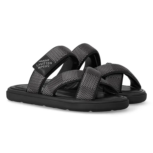 Dép Nam Louis Vuitton LV Venice Mule Black 1ACRJ1 Màu Đen Size 40 - Dép - Vua Hàng Hiệu