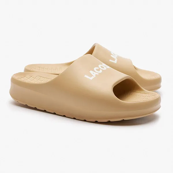 Dép Nữ Lacoste Serve Slide 2.0 124 1 CFA LT BRW/LT BRW 747CFA0020 CJ2 Màu Be Size 36 - Dép - Vua Hàng Hiệu