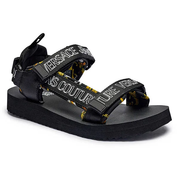 Dép Sandal Nam Versace Jeans Couture 78YA3S7B ZSC21 G89 Màu Đen Họa Tiết Size 40