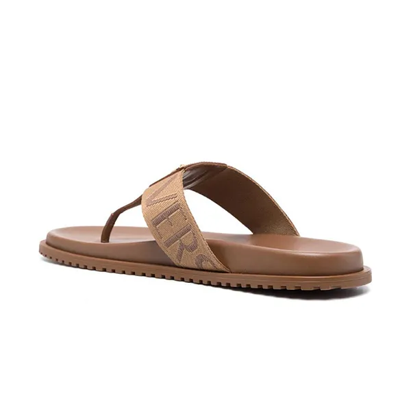Dép Xỏ Ngón Versace Jeans Couture Embroidered-Logo Leather Màu Nâu Size 39