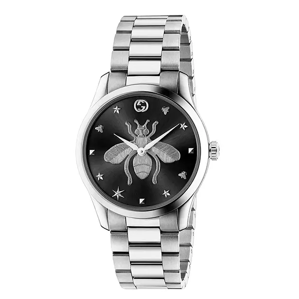 Đồng Hồ Gucci G-Timeless Bee Watch YA1264136 Màu Bạc/Đen - Đồng hồ - Vua Hàng Hiệu