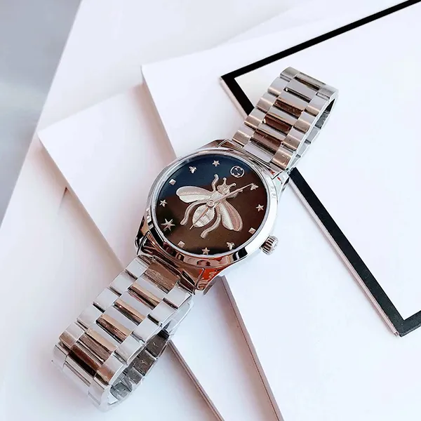 Đồng Hồ Gucci G-Timeless Bee Watch YA1264136 Màu Bạc/Đen - Đồng hồ - Vua Hàng Hiệu