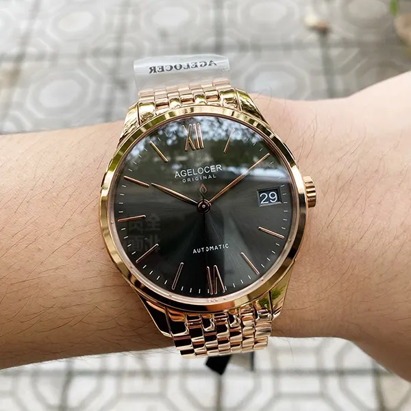 Đồng Hồ Nam Agelocer Spirit 7073D9 Màu Vàng Hồng