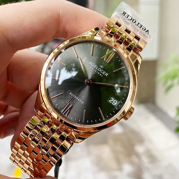 Đồng Hồ Nam Agelocer Spirit 7073D9 Màu Vàng Hồng