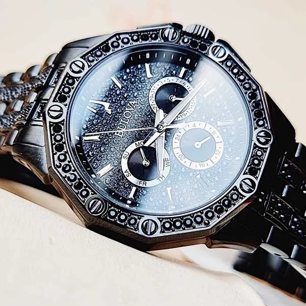Đồng Hồ Nam Bulova Quartz 98C134 Octava Crystal Black Watch Màu Đen - Đồng hồ - Vua Hàng Hiệu