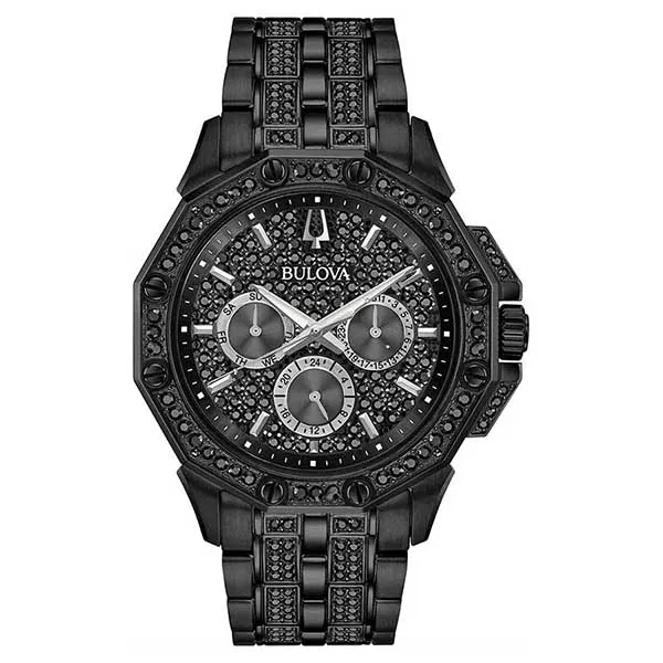 Đồng Hồ Nam Bulova Quartz 98C134 Octava Crystal Black Watch Màu Đen - Đồng hồ - Vua Hàng Hiệu