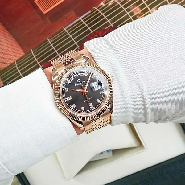 Đồng Hồ Nam Carnival Quartz Watch 8190G-VH-D Màu Vàng Hồng - Đồng hồ - Vua Hàng Hiệu