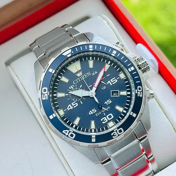 Đồng Hồ Nam Citizen AT2431-87L Eco Drive Men Watch Màu Xanh Bạc - Đồng hồ - Vua Hàng Hiệu