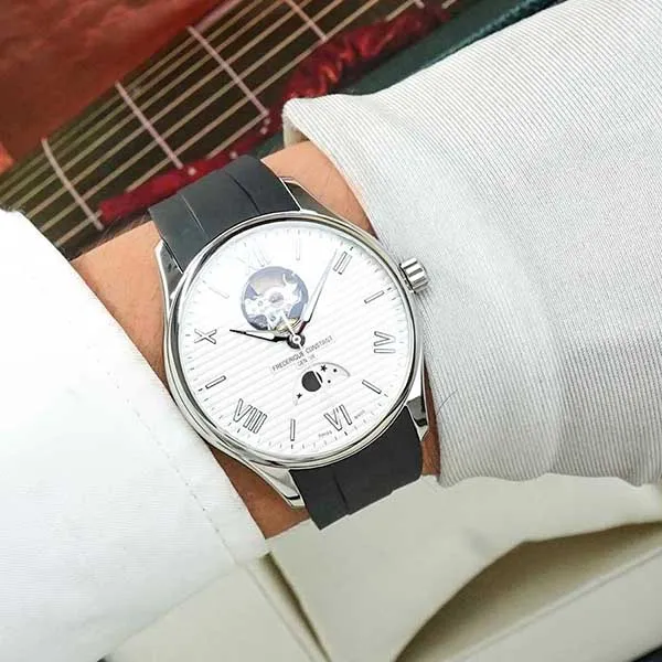 Đồng Hồ Nam Frederique Constant Automatic Moonphase FC-320SS5B6 (FC320SS5B6) Màu Trắng Đen