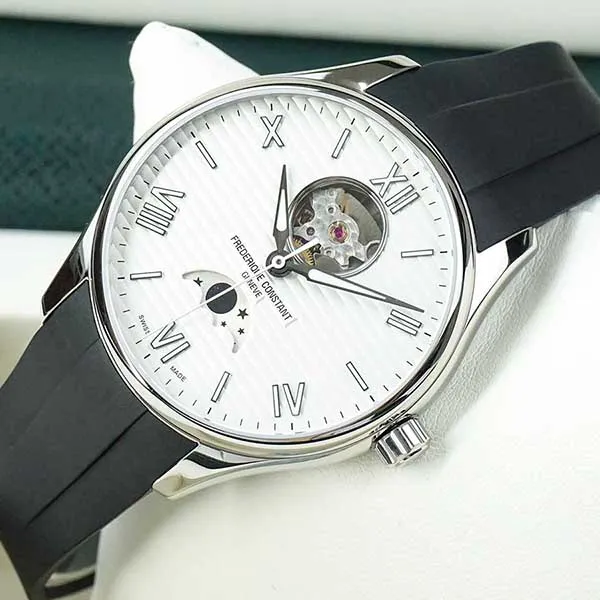 Đồng Hồ Nam Frederique Constant Automatic Moonphase FC-320SS5B6 (FC320SS5B6) Màu Trắng Đen