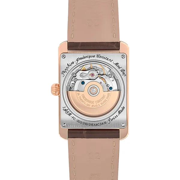 Đồng Hồ Nam Frederique Constant Classics Carree Heart Beat Automatic FC-311S4C4 Màu Nâu - Đồng hồ - Vua Hàng Hiệu