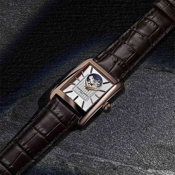 Đồng Hồ Nam Frederique Constant Classics Carree Heart Beat Automatic FC-311S4C4 Màu Nâu - Đồng hồ - Vua Hàng Hiệu