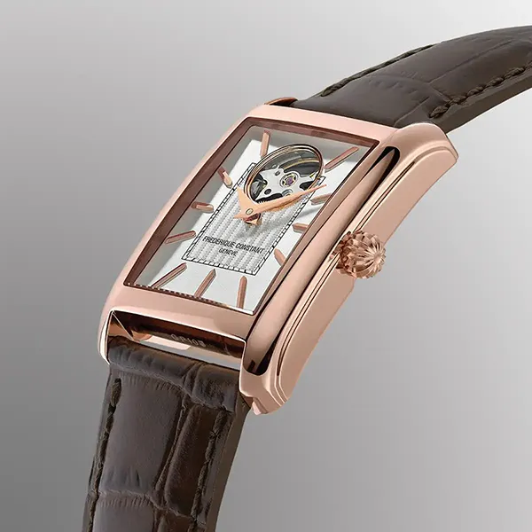 Đồng Hồ Nam Frederique Constant Classics Carree Heart Beat Automatic FC-311S4C4 Màu Nâu - Đồng hồ - Vua Hàng Hiệu