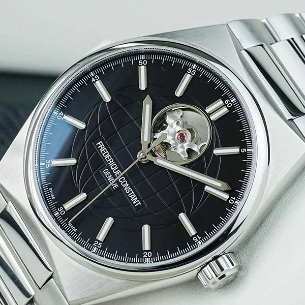 Đồng Hồ Nam Frederique Constant Heart Beat Highlife - FC-310B4NH6B (FC310B4NH6B) Màu Bạc Đen (Tặng Kèm Bộ Dây Hãng)
