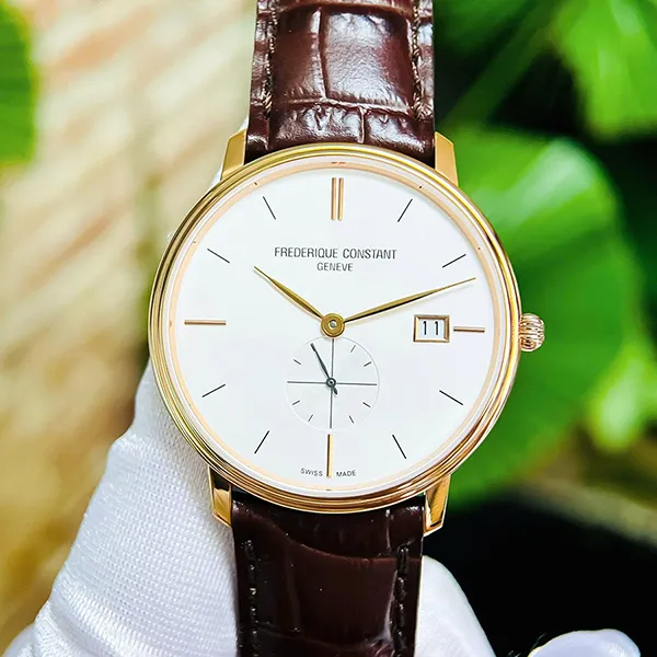 Đồng Hồ Nam Frederique Constant Slimline FC-245V5S4 Màu Nâu Nâu Trắng