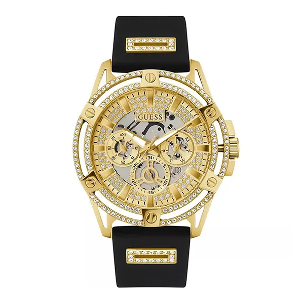 Đồng Hồ Nam Guess Cut-Thru Black Tone Watch GW0537G2 Màu Vàng - Đồng hồ - Vua Hàng Hiệu
