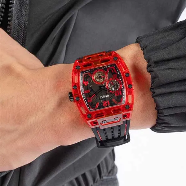 Đồng Hồ Nam Guess Mens Black Red Multi Function Watch GW0499G4 Màu Đỏ - Đen - Đồng hồ - Vua Hàng Hiệu