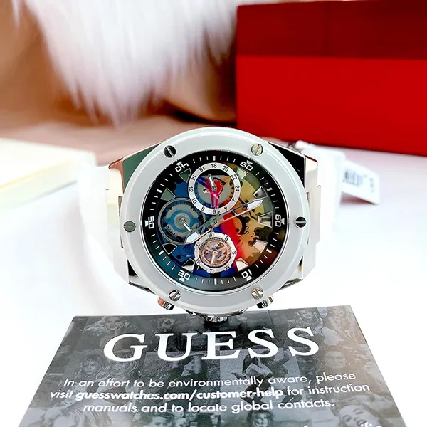 Đồng Hồ Nam Guess Quartz GW0425G4 Silver Tone Watch Màu Trắng Bạc - Đồng hồ - Vua Hàng Hiệu