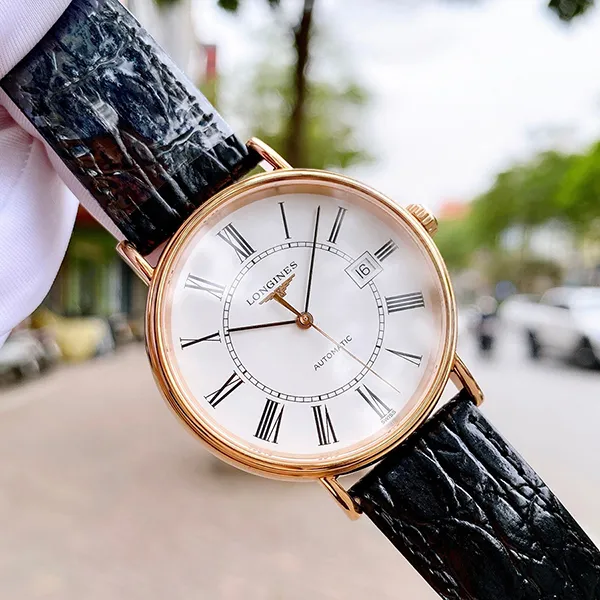 Đồng Hồ Nam Longines Présence Roman L4.922.1.11.2 (L49221112) Màu Đen Trắng - Đồng hồ - Vua Hàng Hiệu