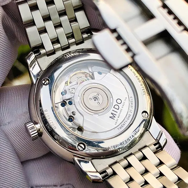 Đồng Hồ Nam Mido Baroncelli Smiling Moon GenT M027.407.11.040.00 Màu Bạc Xanh