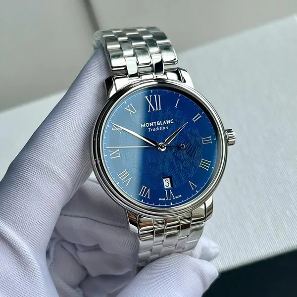 Đồng Hồ Nam Montblanc 131275 Màu Xanh Bạc