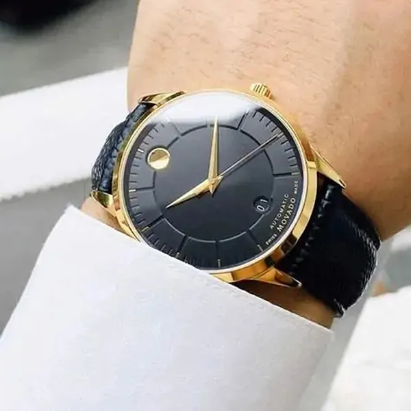 Đồng Hồ Nam Movado 1881 0607609 Automatic Case Rose Gold Màu Đen Vàng - Đồng hồ - Vua Hàng Hiệu