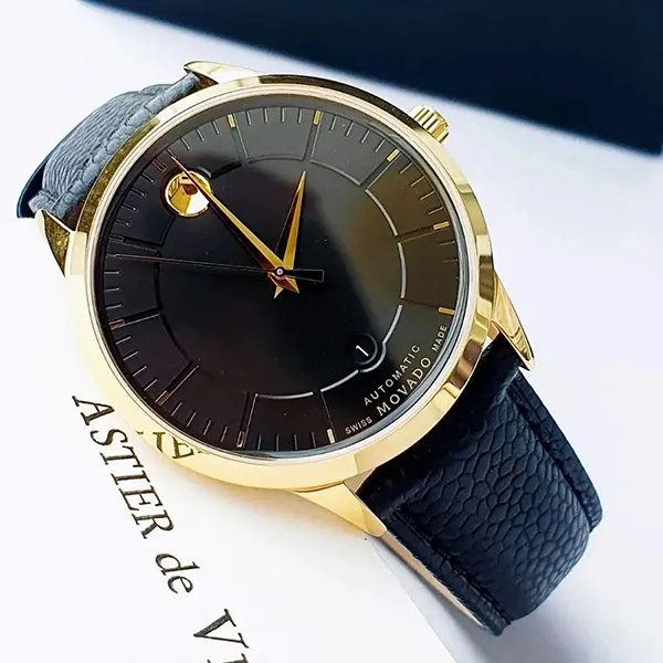 Đồng Hồ Nam Movado 1881 0607609 Automatic Case Rose Gold Màu Đen Vàng - Đồng hồ - Vua Hàng Hiệu