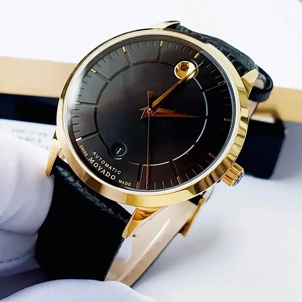 Đồng Hồ Nam Movado 1881 0607609 Automatic Case Rose Gold Màu Đen Vàng - Đồng hồ - Vua Hàng Hiệu