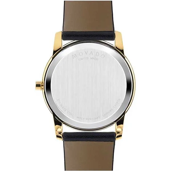 Đồng Hồ Nam Movado Men's Classic Analogue Quartz Watch With Black Leather 606876 Màu Đen - Vàng - Đồng hồ - Vua Hàng Hiệu