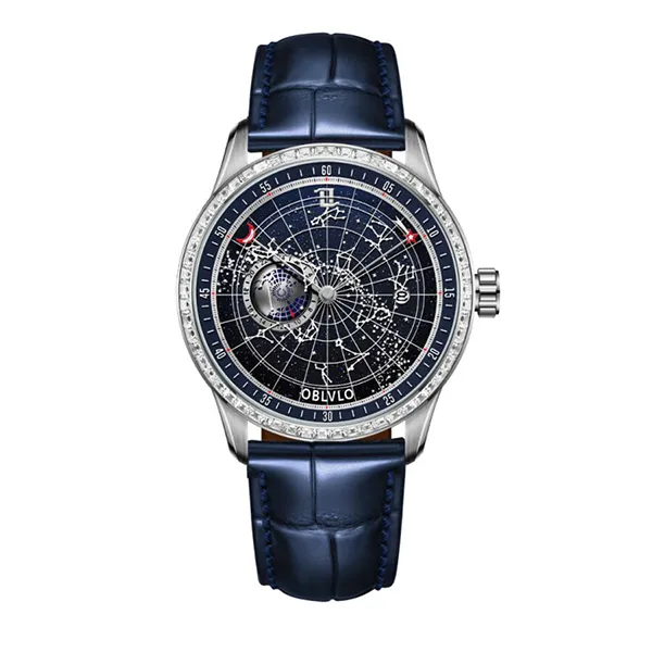 Đồng Hồ Nam Oblvlo Luminous Earth Star GC-SW-SLSL Màu Xanh Navy - Đồng hồ - Vua Hàng Hiệu