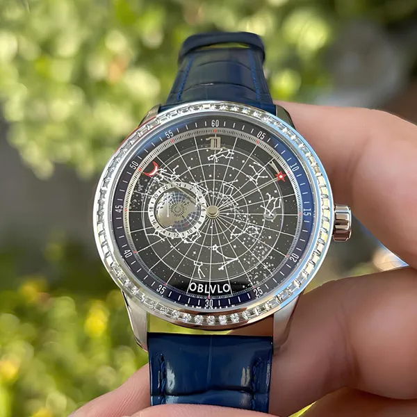 Đồng Hồ Nam Oblvlo Luminous Earth Star GC-SW-SLSL Màu Xanh Navy - Đồng hồ - Vua Hàng Hiệu