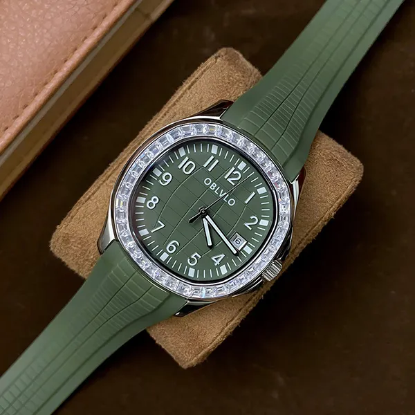 Đồng Hồ Nam OBLVLO OBL-FM-SL-YGGR Màu Xanh Green
