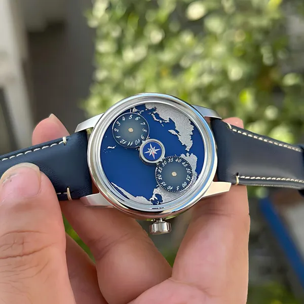 Đồng Hồ Nam Oblvlo OBL-JM-EARTH-YLL Màu Xanh Navy - Đồng hồ - Vua Hàng Hiệu