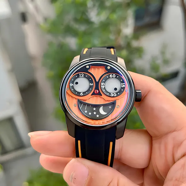 Đồng Hồ Nam OBLVLO-SK-JM-BOBR Màu Đen Cam - Đồng hồ - Vua Hàng Hiệu