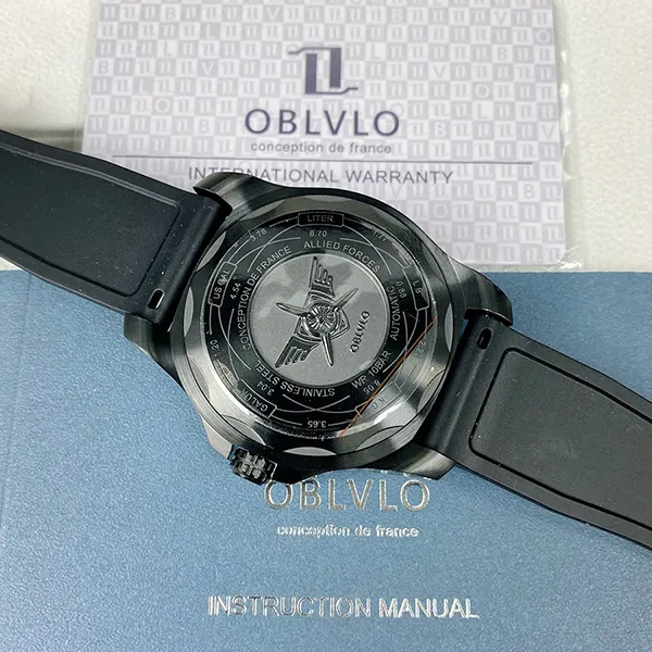 Đồng Hồ Nam Oblvlo Skeleton Màu Xám - Đồng hồ - Vua Hàng Hiệu