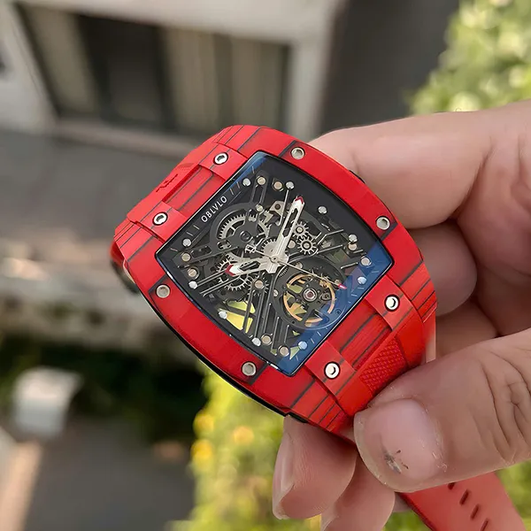 Đồng Hồ Nam OBLVLO Sport EM-ST-RBRR Màu Đỏ Xám - Đồng hồ - Vua Hàng Hiệu