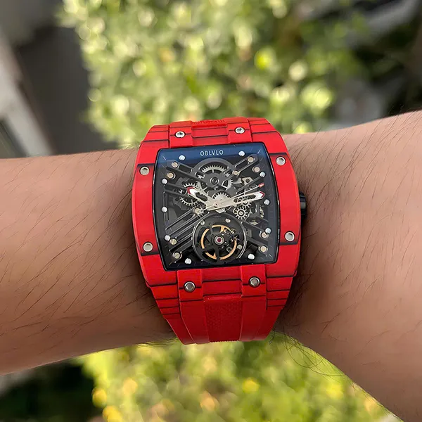 Đồng Hồ Nam OBLVLO Sport EM-ST-RBRR Màu Đỏ Xám - Đồng hồ - Vua Hàng Hiệu