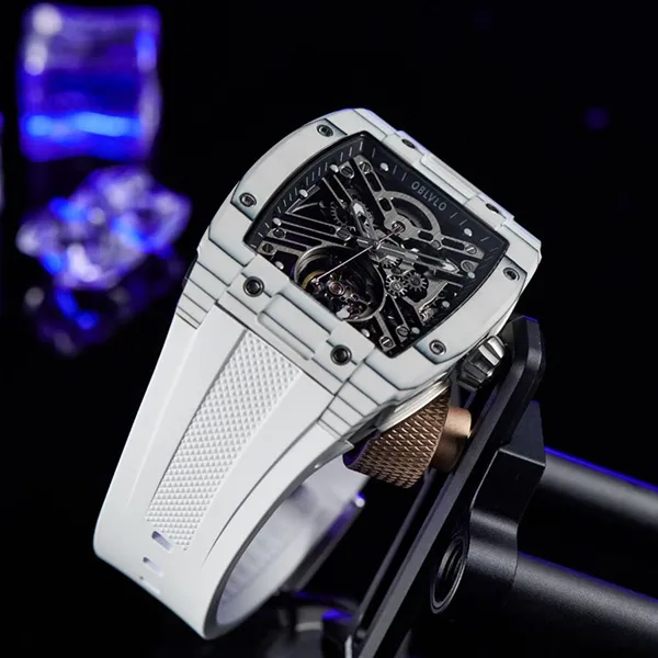 Đồng Hồ Nam Oblvlo Sport EM-ST-SBWW Màu Đen Trắng