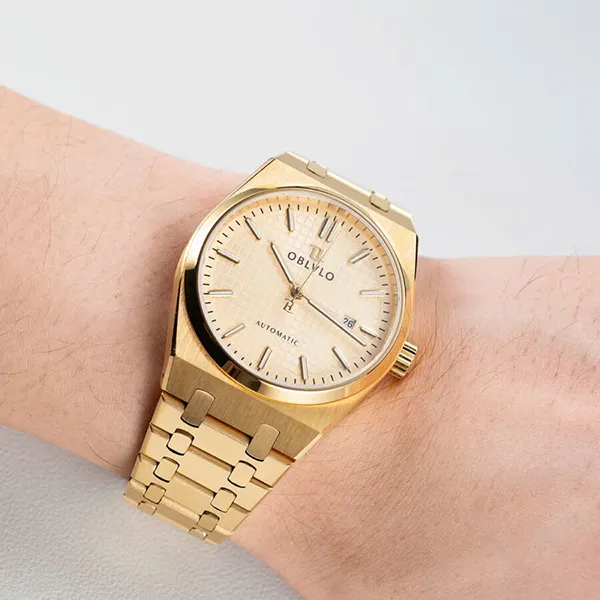 Đồng Hồ Nam Oblvlo TM-SIM Yellow Gold Màu Vàng Gold - Đồng hồ - Vua Hàng Hiệu