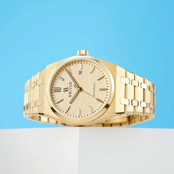 Đồng Hồ Nam Oblvlo TM-SIM Yellow Gold Màu Vàng Gold - Đồng hồ - Vua Hàng Hiệu