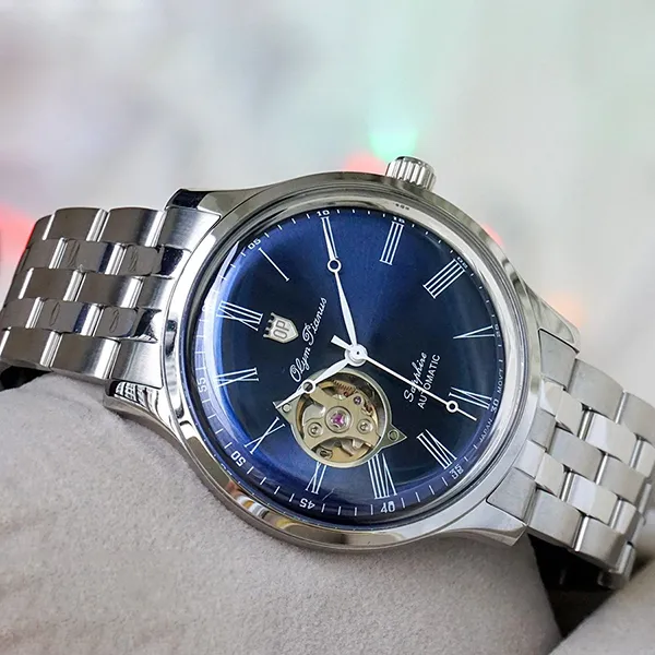 Đồng Hồ Nam Olym Pianus Watch OP99141-71.1AGS-X Màu Bạc/Xanh