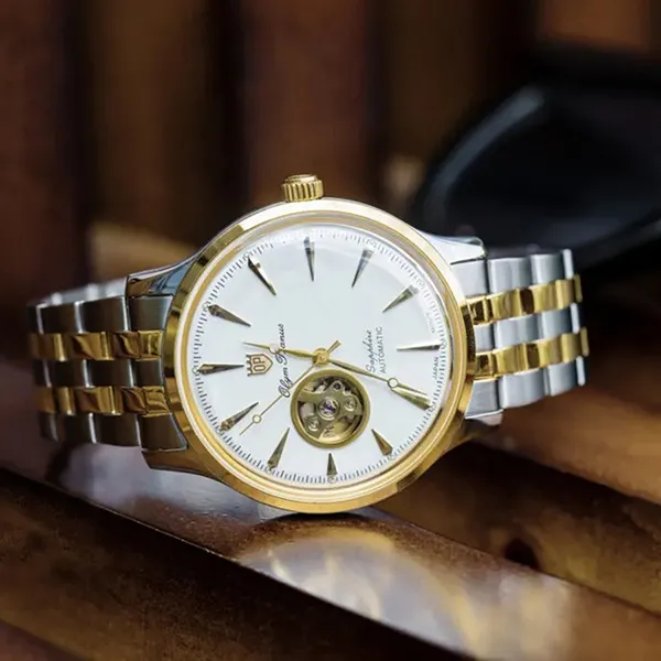 Đồng Hồ Nam Olym Pianus Watch OP99141-71AGSK-T Màu Demi (Bạc/Vàng) - Đồng hồ - Vua Hàng Hiệu