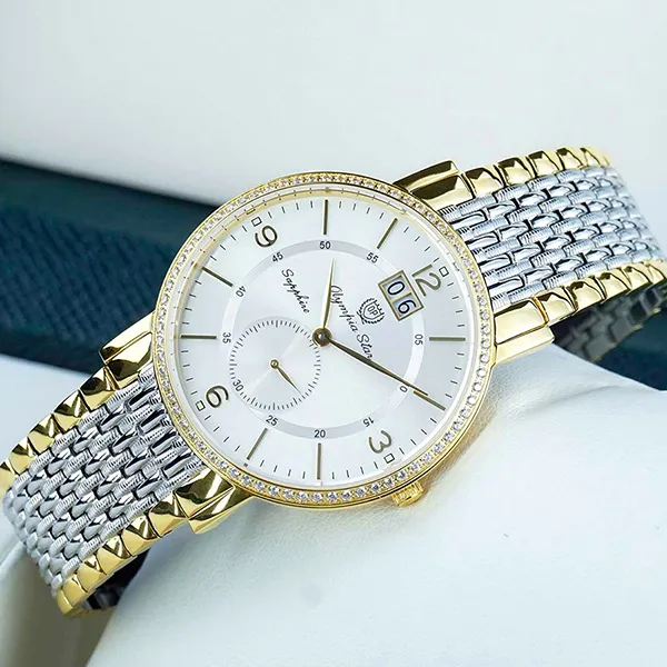 Đồng Hồ Nam Olympia Star OPA58012-04DMSK-T Màu Demi (Vàng - Bạc) - Đồng hồ - Vua Hàng Hiệu