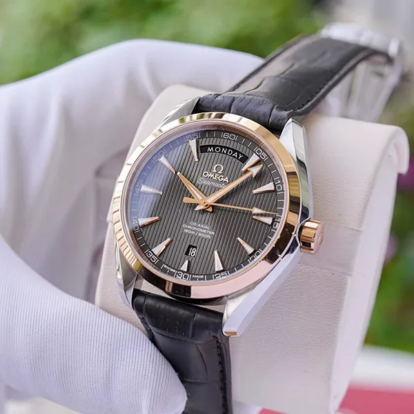 Đồng Hồ Nam Omega Terra Co-Axial Chronometer Day-Date Watch 231.23.42.22.06.001 Màu Nâu - Đồng hồ - Vua Hàng Hiệu